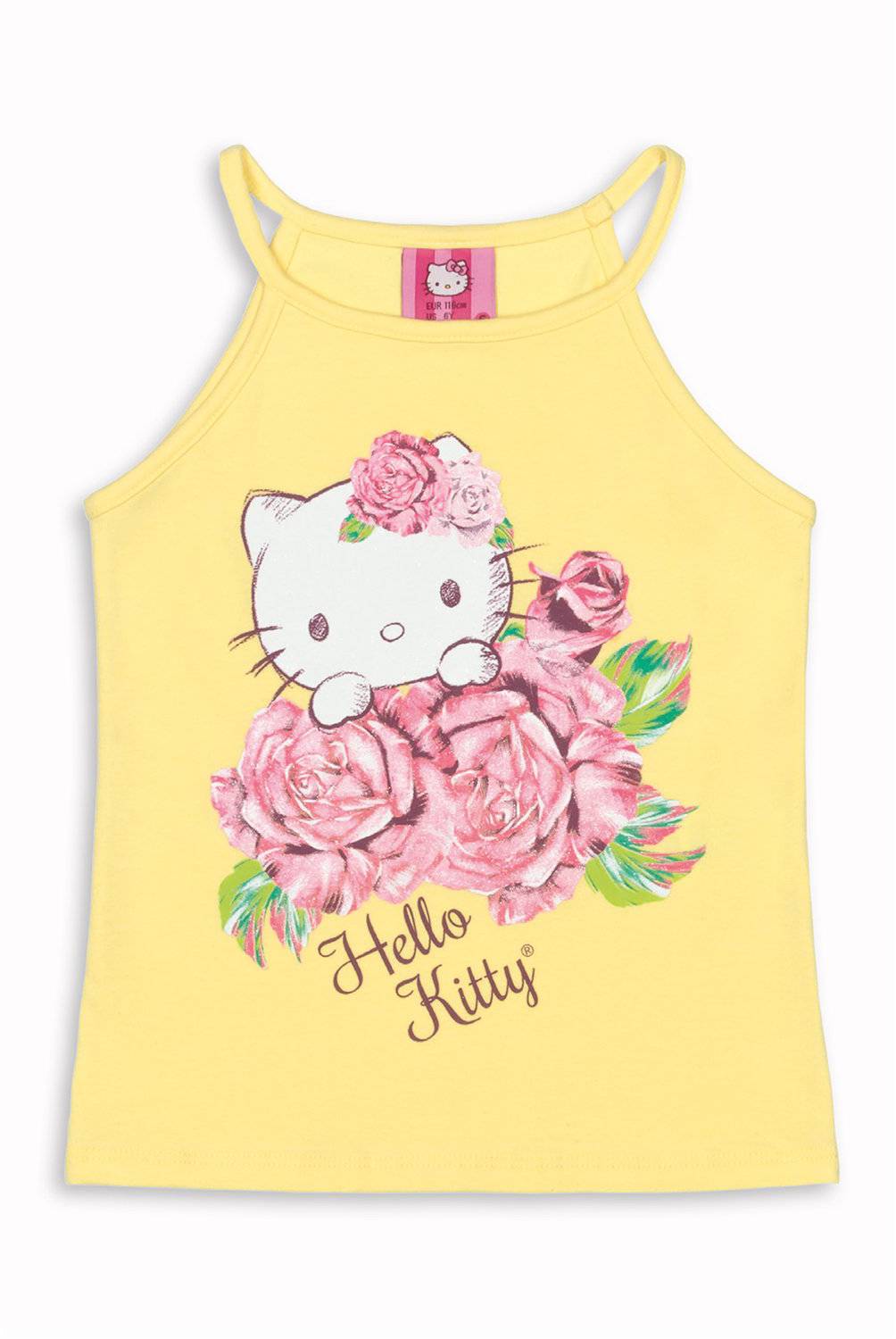 HELLO KITTY - Polera Sin Mangas Amarilla Hello Kitty