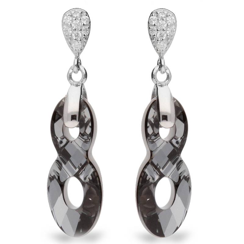 SPARK - Aros Infinity Earrings Silver Night