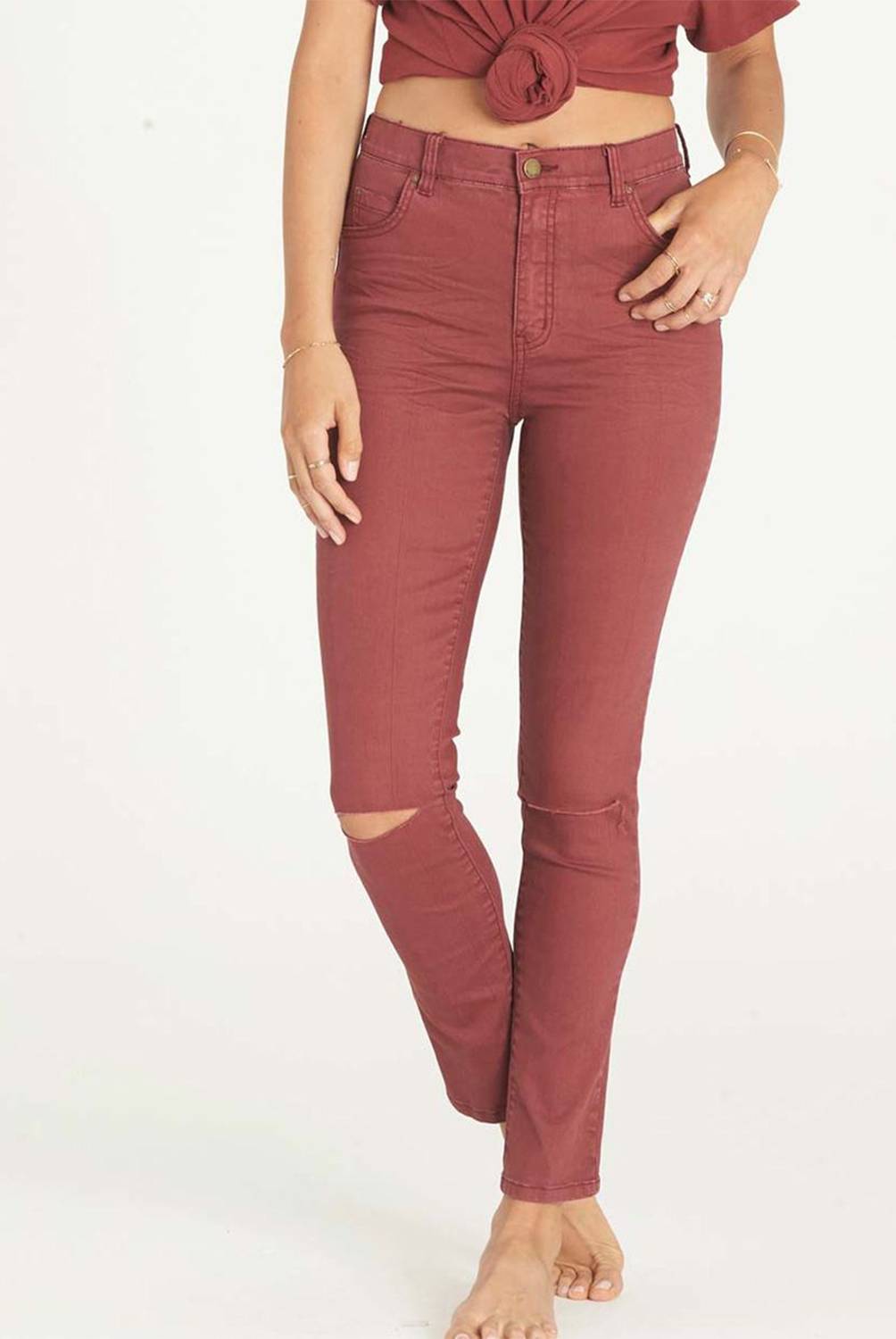 BILLABONG - Jeans Skinny Tiro Alto Mujer