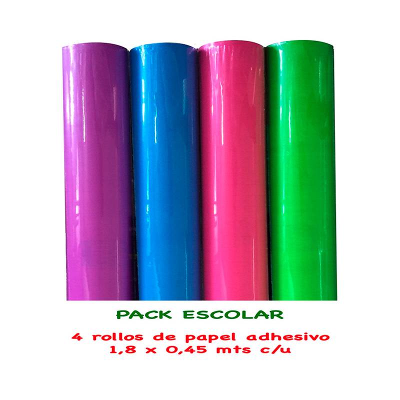 CON-TACT - PACK Papel Adhesivo 4 colores NEON