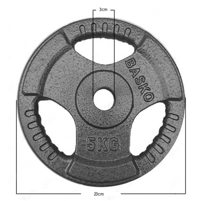 BASKO FITNESS - &nbsp;Discos pre olímpicos acero par 5 kg