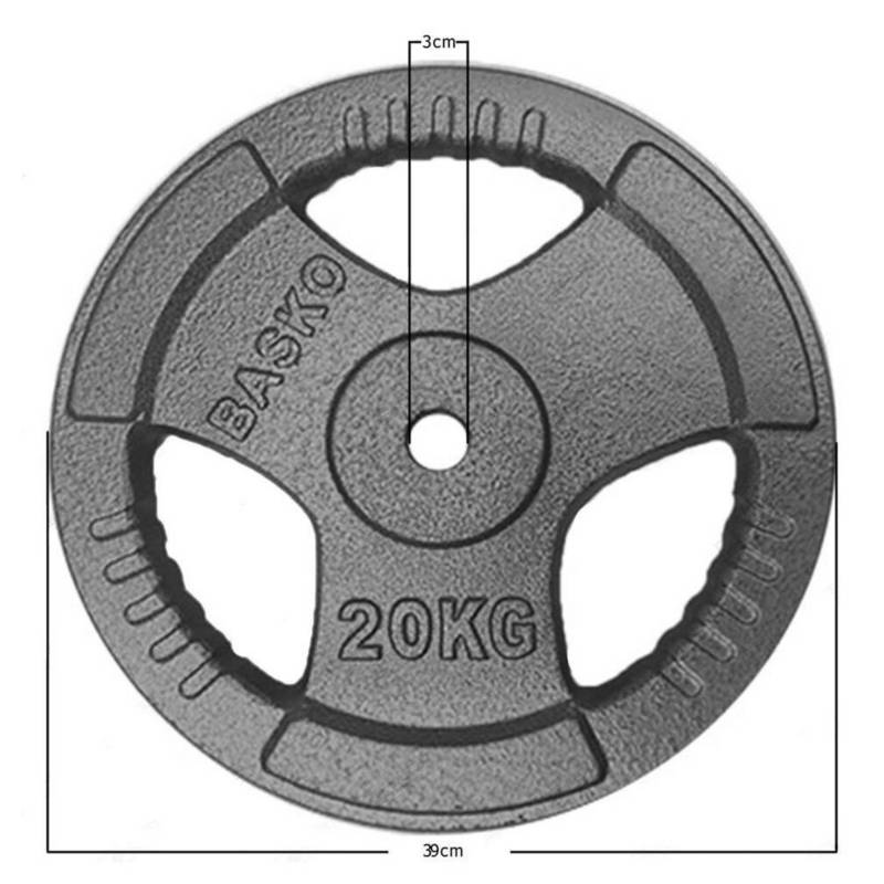 BASKO FITNESS - Discos pre olimpicos acero par 20 kg