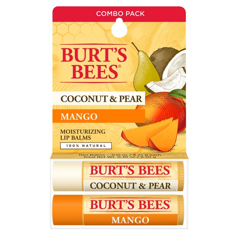 BURTS BEES - Set 2 Bálsamos Labiales Burt's Bees Coconut & Pear y Mango BURTS BEES