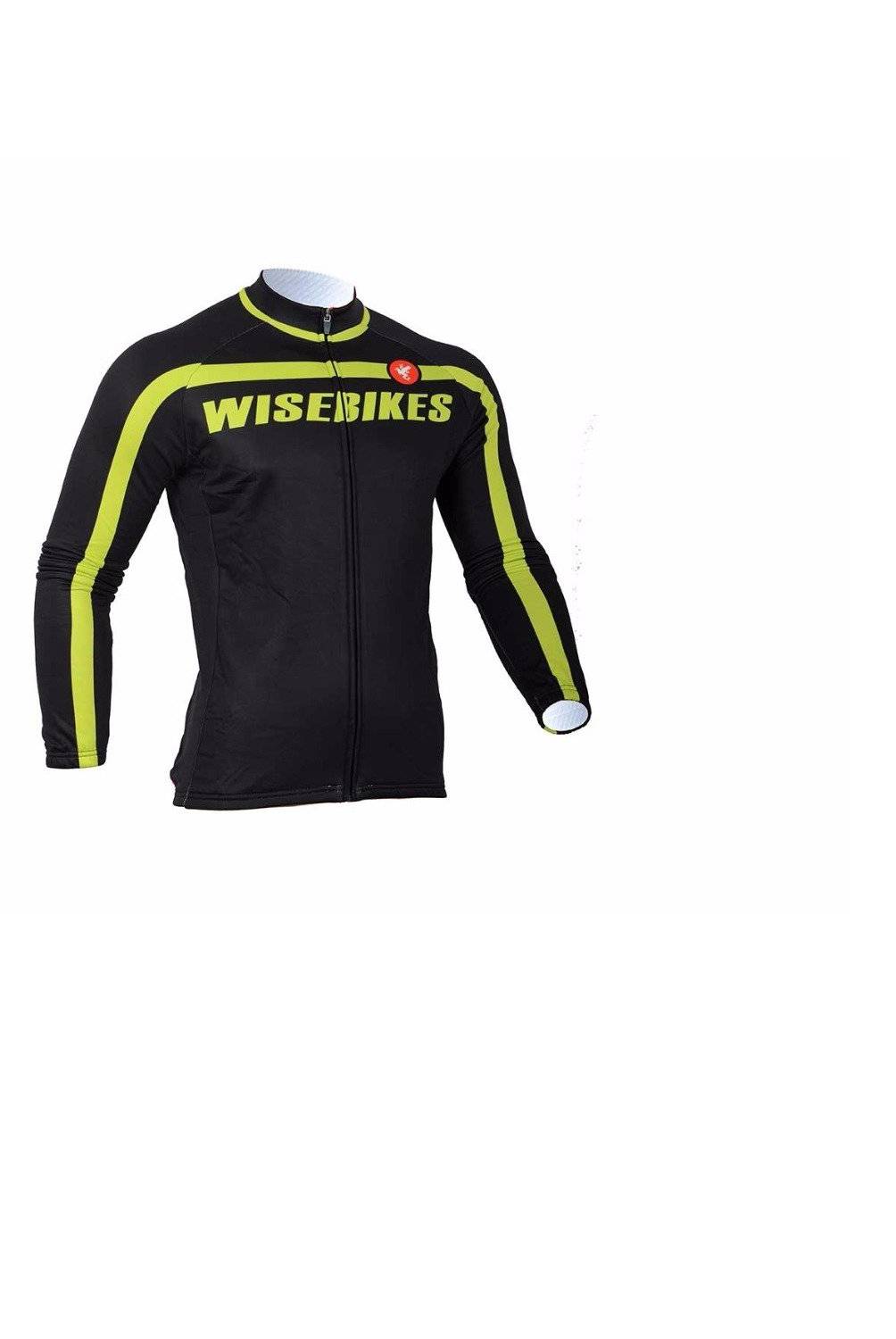 WISEBIKES - Chaquetilla Térmica de Ciclismo Black