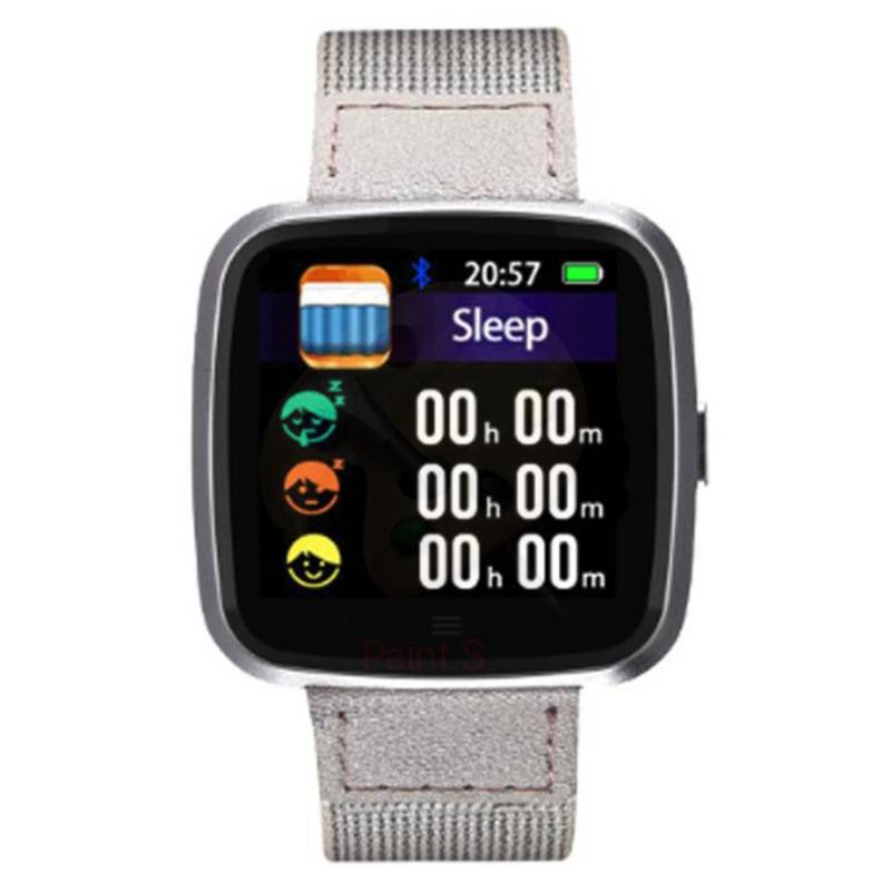 LHOTSE - Reloj Inteligente Beige Smart Watch Deportivo G12