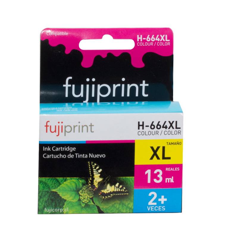 FUJIPRINT - Fujiprint H-664 Color Xl Cartridge Comp/Con Hp