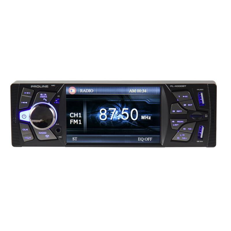 PROLINE - Proline Radio Auto Lcd 4" Bluetooth/1 Din/Mp3/Usb/ Pl4000