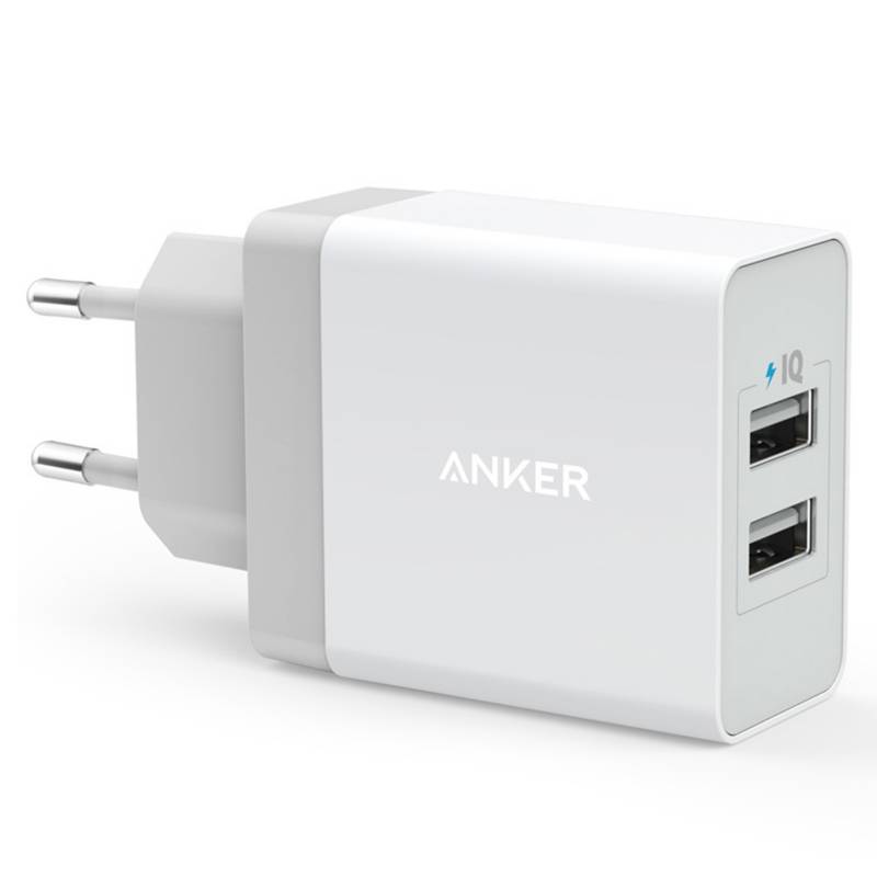 Anker - Cargador 24W 2 Port Usb + Cable Micro