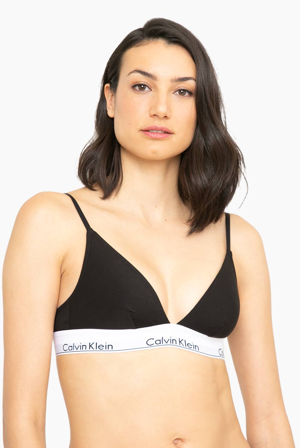CALVIN KLEIN - Bralette Negro Con Huincha V1 Mujer Calvin Klein