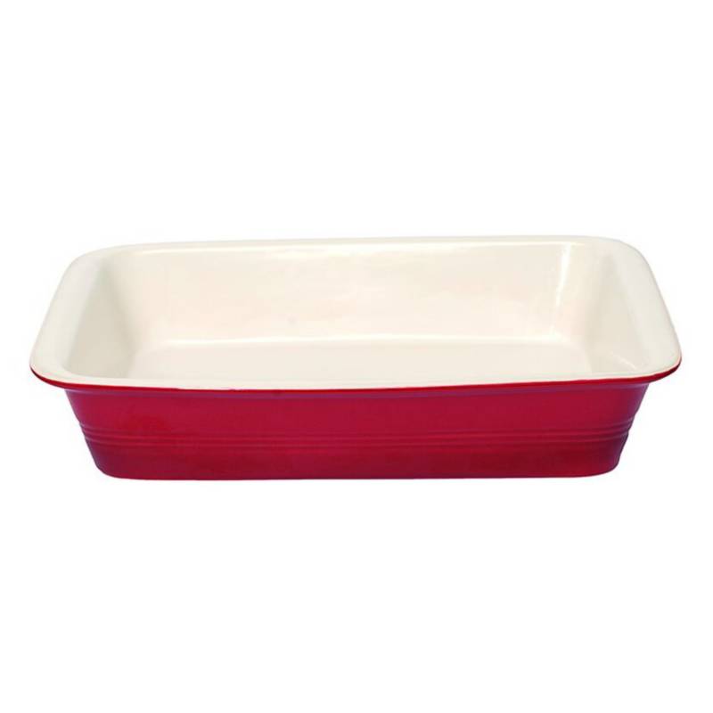Kitchenware - Fuente Horno Cerámica Gres Rectangular Roja