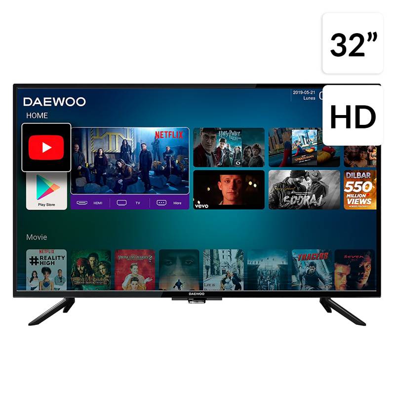 DAEWOO - LED 32" L32V750BAS HD Smart TV