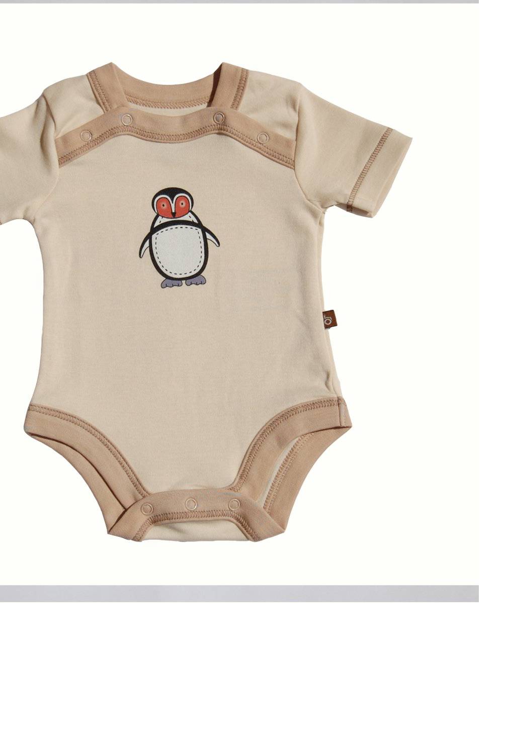BABYCAMPOO - Body Bebé Algodón Pima Orgánico Pola Pingüino