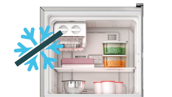 El refrigerador Advantage 5300E no acumula escarcha en el freezer, debido a su sistema de Frost Free automatico.