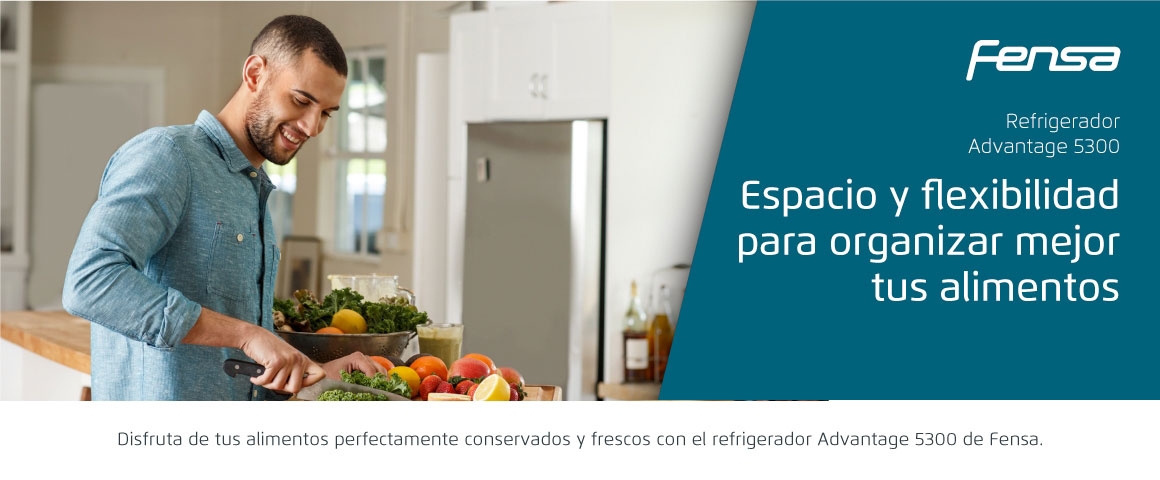 Descubre el refrigerador Advantage 5300 de Fensa y disfruta de tus alimentos perfectamente conservados.