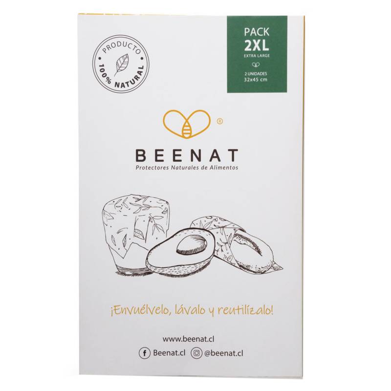 BEENAT - Envoltorios Reutilizables de Alimentos Pack 2XL