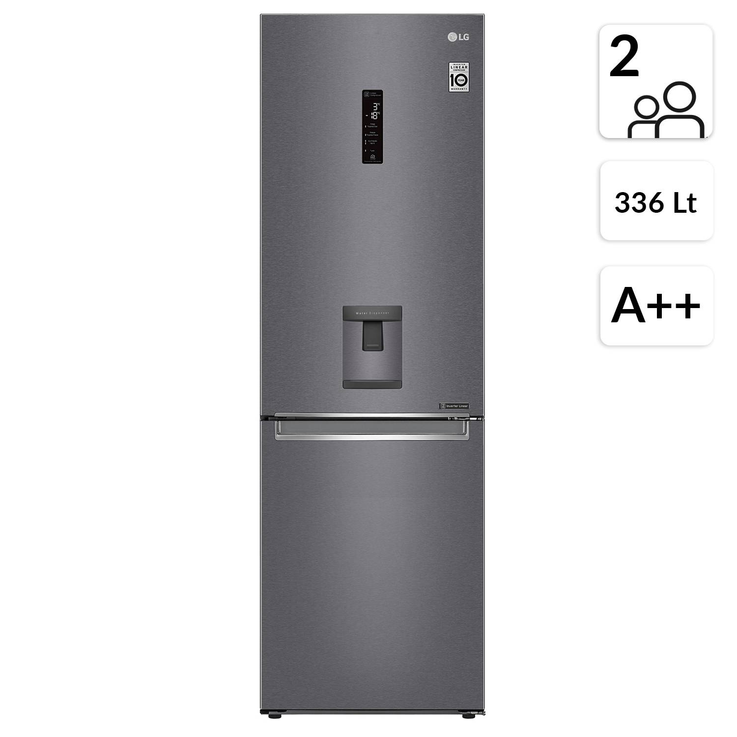 Lg Refrigerador Bottom Freezer Lb37spgk 336 Lt Falabella Com