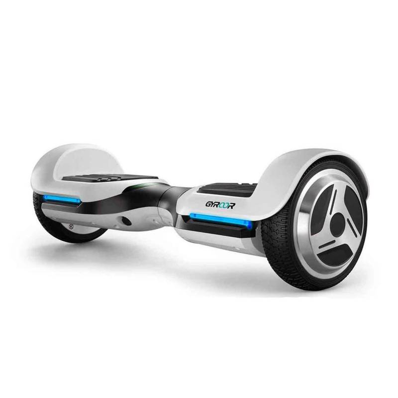 GYROOR - Hoverboard G1 Led Parlante Bluetooth 6.5'' Blanco