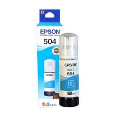 EPSON - TINTA EPSON BOTELLA T504 CYAN 70 ML