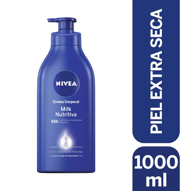 NIVEA - Crema corporal Milk nutritiva piel extra seca 1000ml
