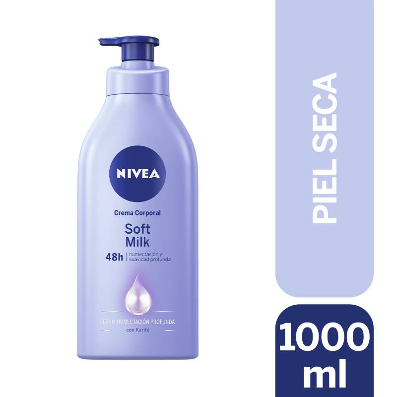 NIVEA - Crema corporal Soft Milk piel seca 1000ml NIVEA