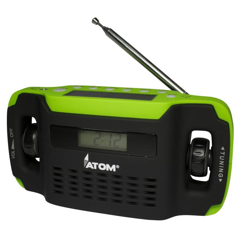ATOM - Radio Linterna + Cargador Celular (Verde)