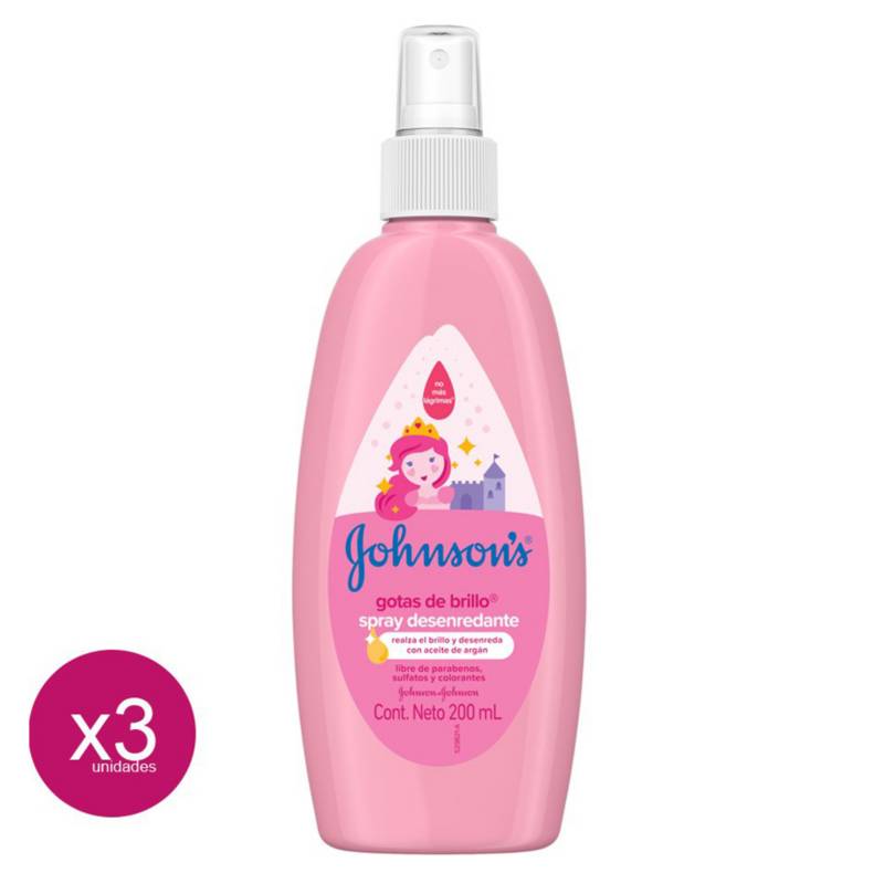 JOHNSONS Y JOHNSONS - Spray Gotas De Brillo Johnsons Baby X 3 Unidades