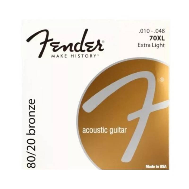 Fender - Cuerdas guitarra Acústica Bronce Fender 70XL