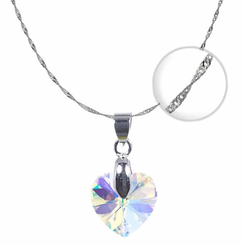 TODOJOYAS - Collar Cristal Aurora Boreal Plata