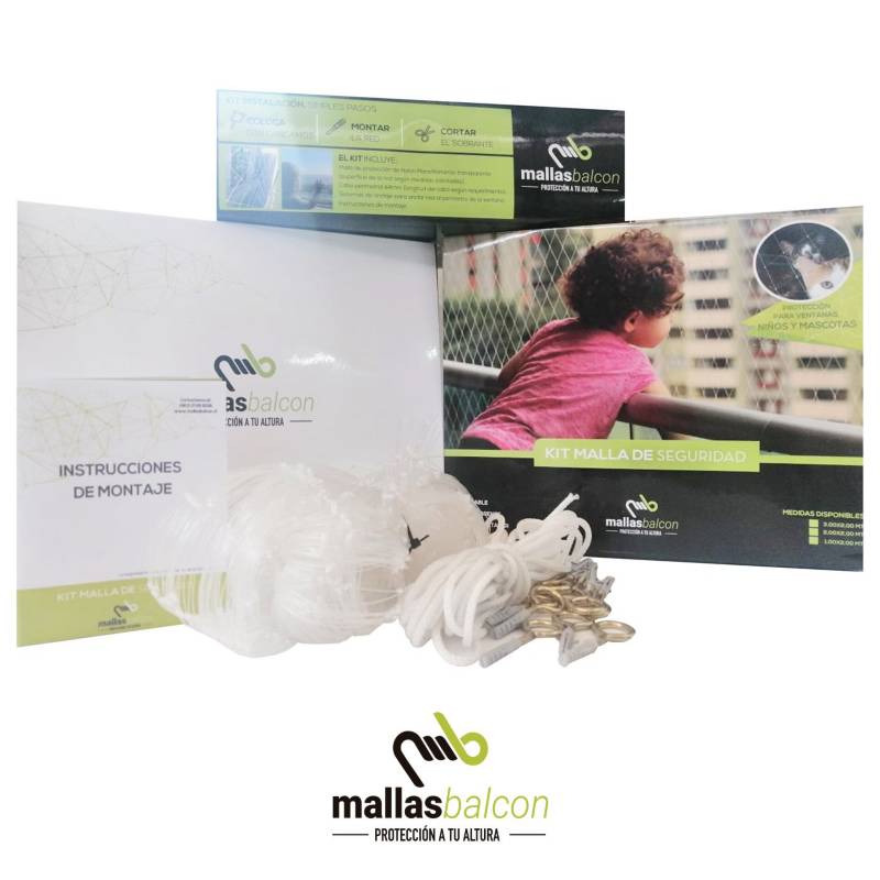 MALLAS BALCON - Kit Malla 1 x 2 mts 0,8 mm
