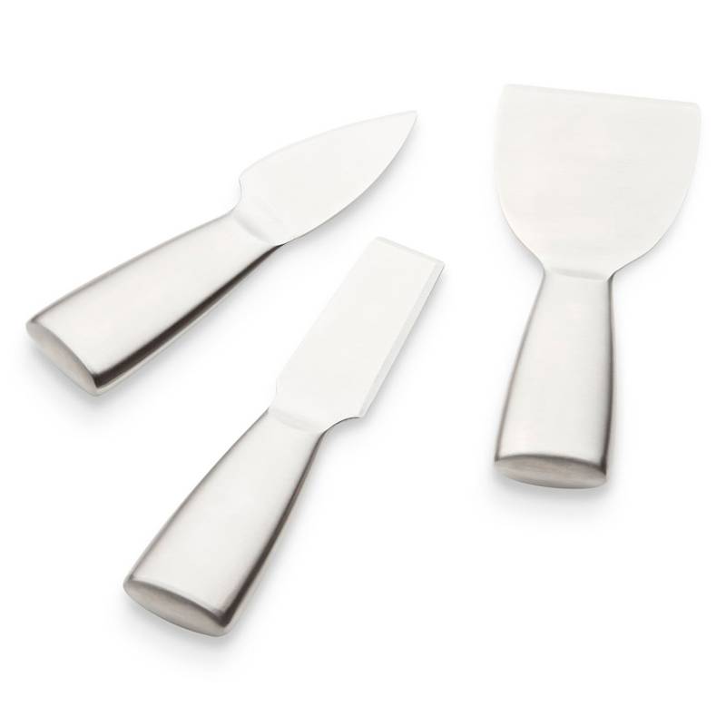 CRATE & BARREL - Set De 3 Cuchillos Para Queso Acero