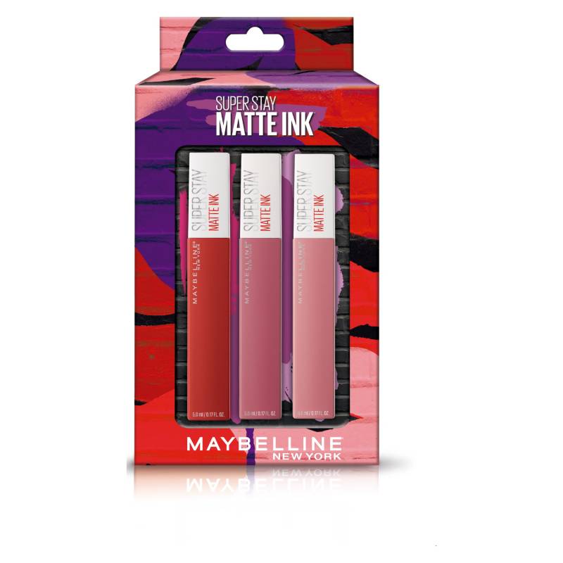 MAYBELLINE - Pack Labiales Matte Ink+ Reds 8 Pinks