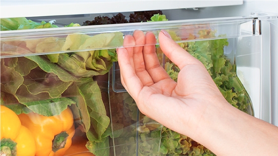 Usa la gaveta del refrigerador BFX70 para almacenar todas tus frutas y verduras manteniendo siempre su frescura conservándolas por más tiempo.