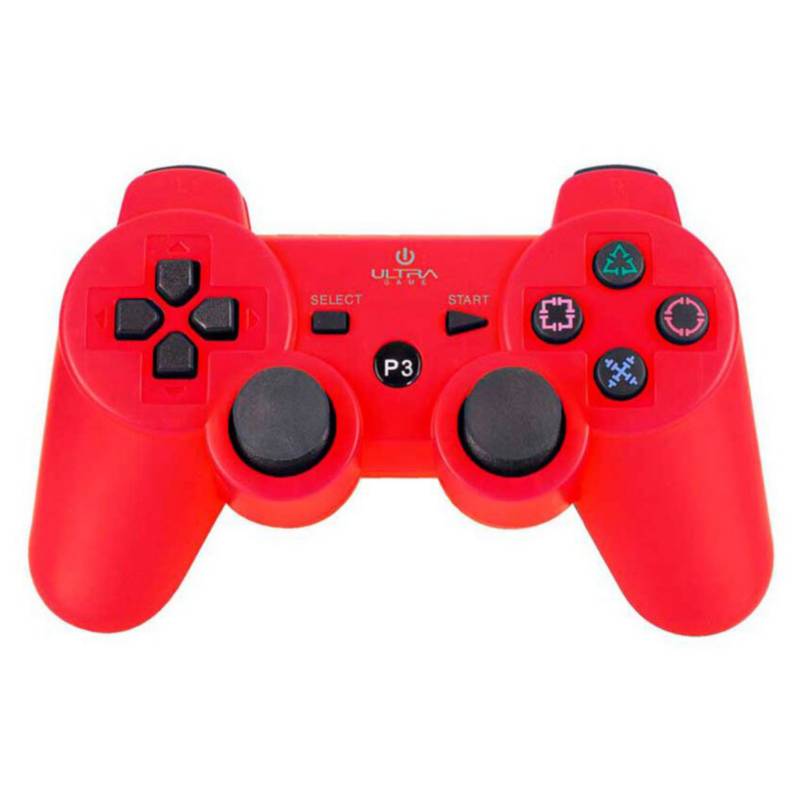 PLAYSTATION - Control Ps3 Bluetooth Rojo Ultra.