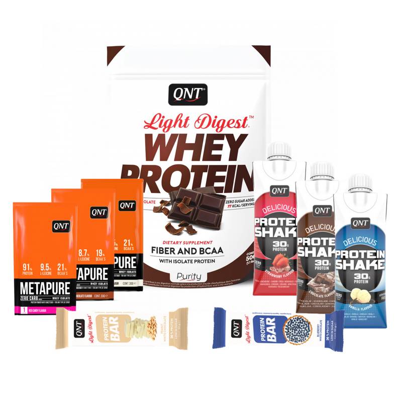 QNT - Pack Welly Box Proteína Light Digest Chocolate