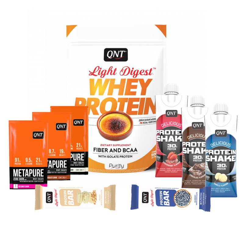 QNT - Pack Welly Box Proteína Light Digest Creme Brule