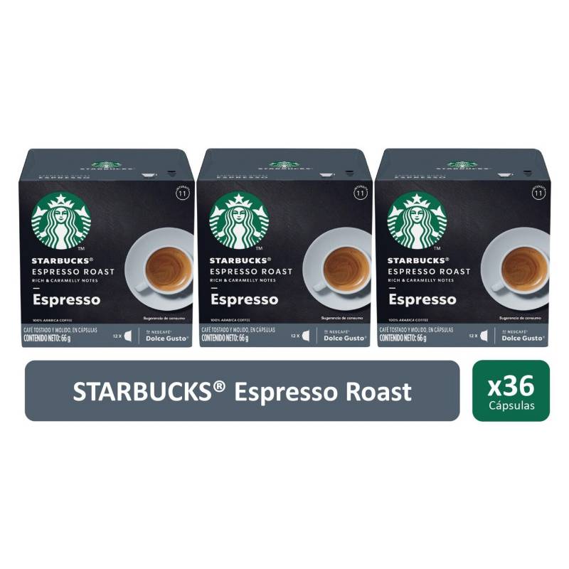 STARBUCKS - Starbucks Capsulas Espresso Roast- X3Cajas