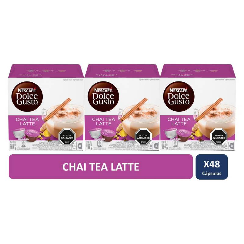 NESCAFE DOLCE GUSTO - Dolce Gusto Cápsulas Chai Tea Latte x3 Cajas