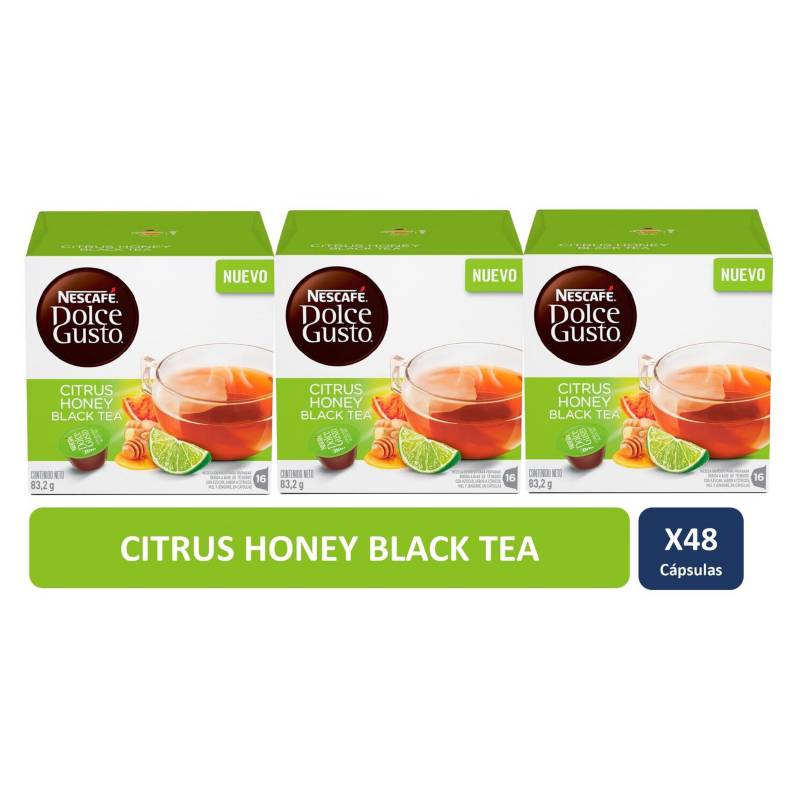 NESCAFE DOLCE GUSTO - Dolce Gusto Cápsulas Citrus Honey Black Tea x3 Cajas
