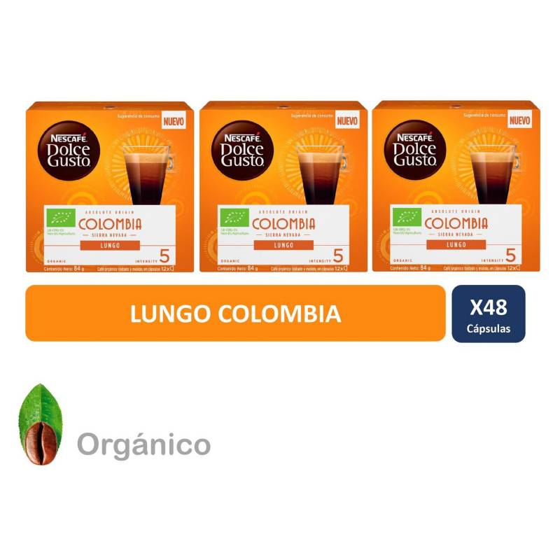NESCAFE DOLCE GUSTO - Dolce Gusto Cápsulas Lungo Colombia x3 Cajas