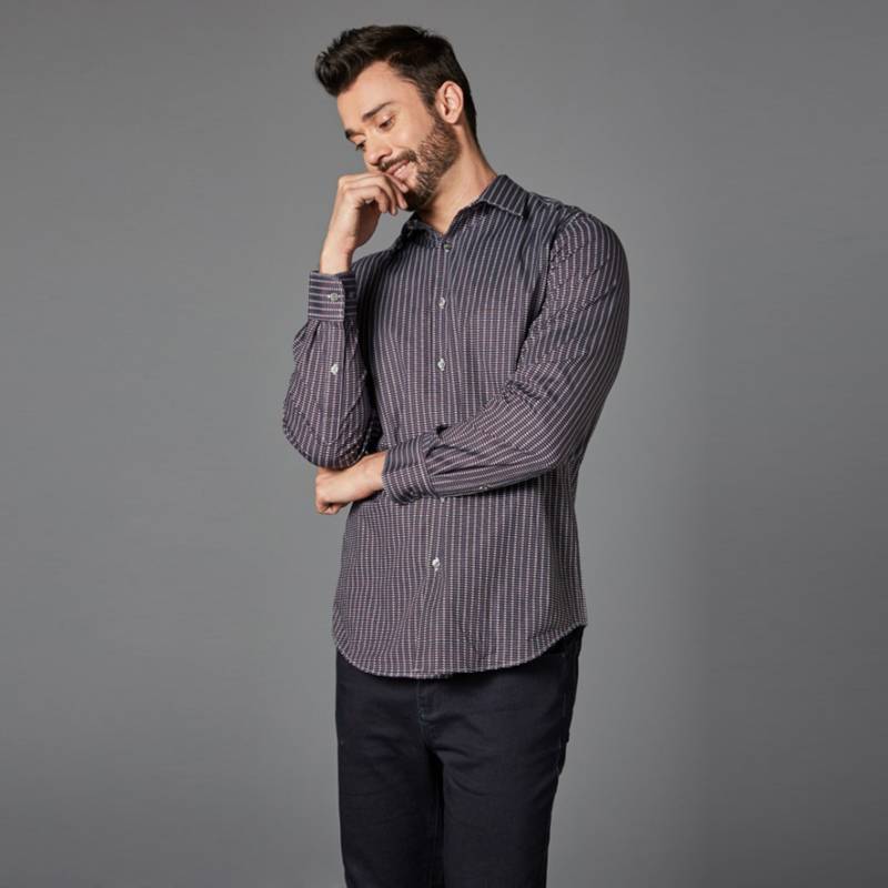 PERRY ELLIS Camisa de Vestir Slim Fit falabella