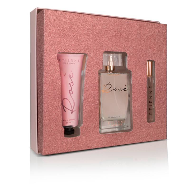 ETIENNE - Set Perfume Mujer Etienne Essence Rosé EDP 100ML + Crema de Manos 50ML