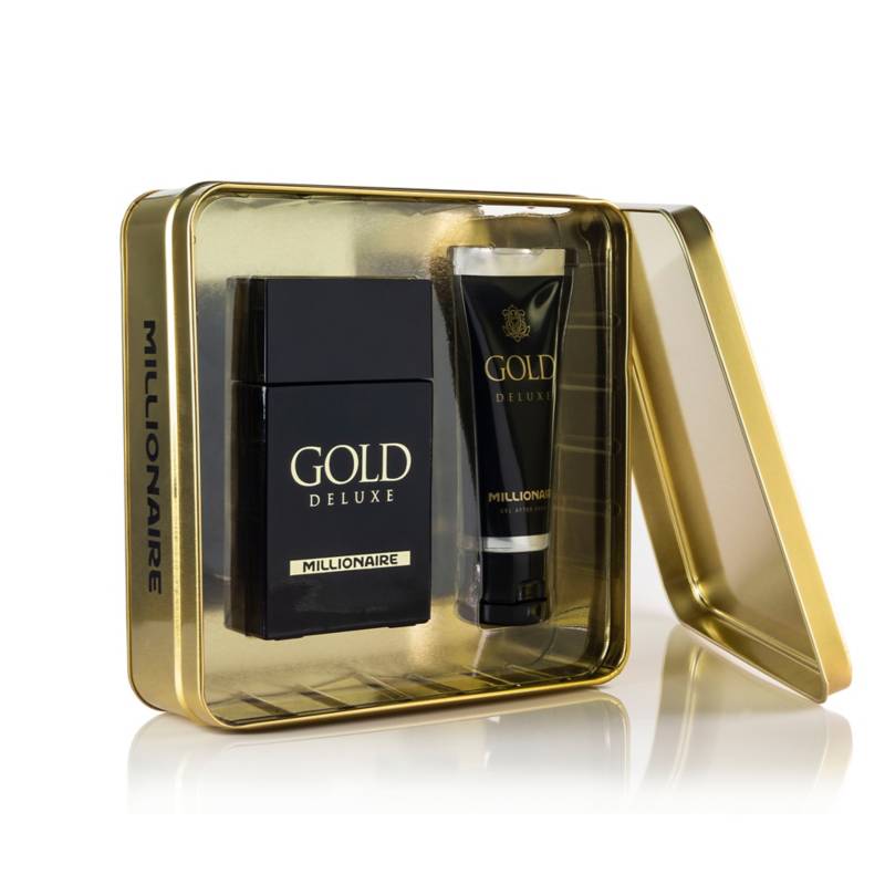 FRAGANCIAS MASCULINAS - Gold Deluxe 100ml EDP + After Shave 75ml Millionaire