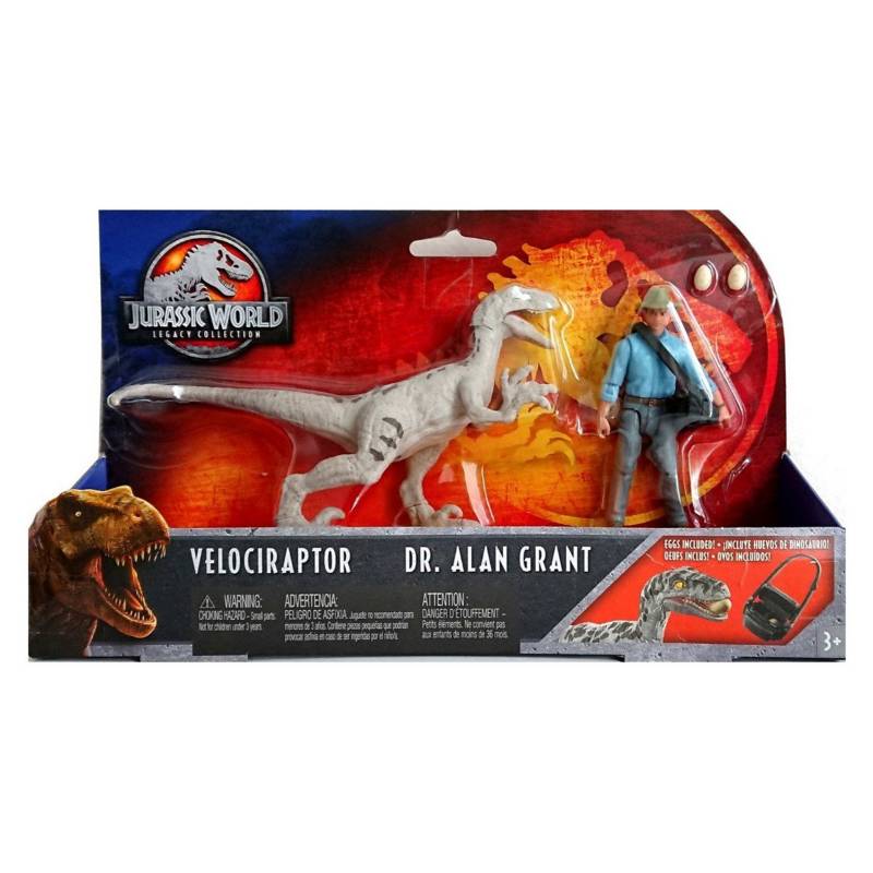 MATTEL - Velociraptor y Dr Alan Grant Jurassic World