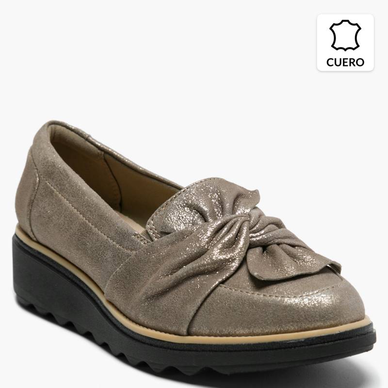Clarks - Zapato Casual Cuero Mujer Café