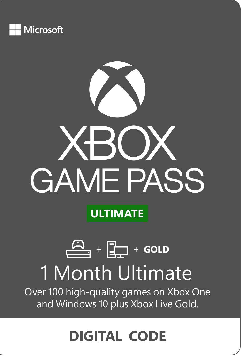 MICROSOFT - Xbox Game Pass Ultimate 1 Mes: Código Digital Microsoft