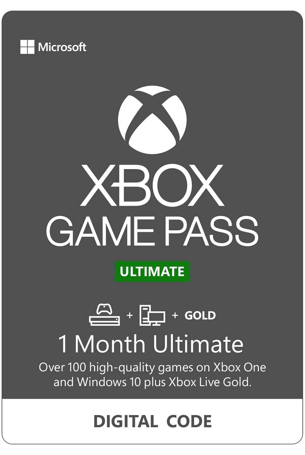 MICROSOFT - Xbox Game Pass Ultimate 1 Mes: Código Digital Microsoft