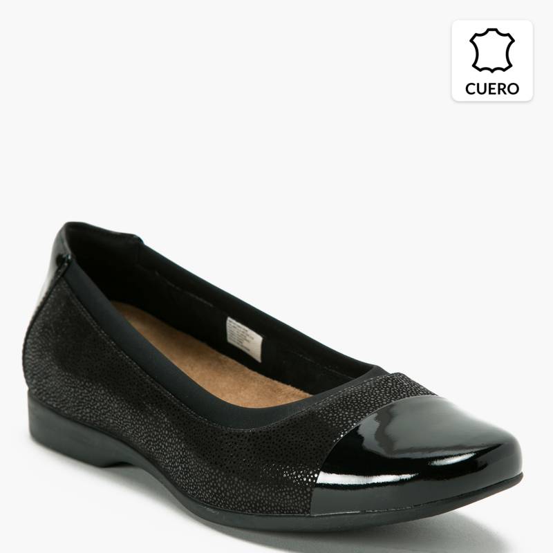 CLARKS - Zapato Casual Mujer Cuero Negro