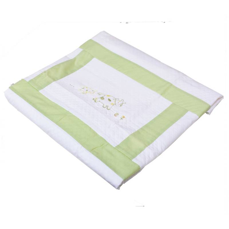 INES JOHNSON - Cobertor Para Bebé Pique - Vaquita Verde 125x81 Cm