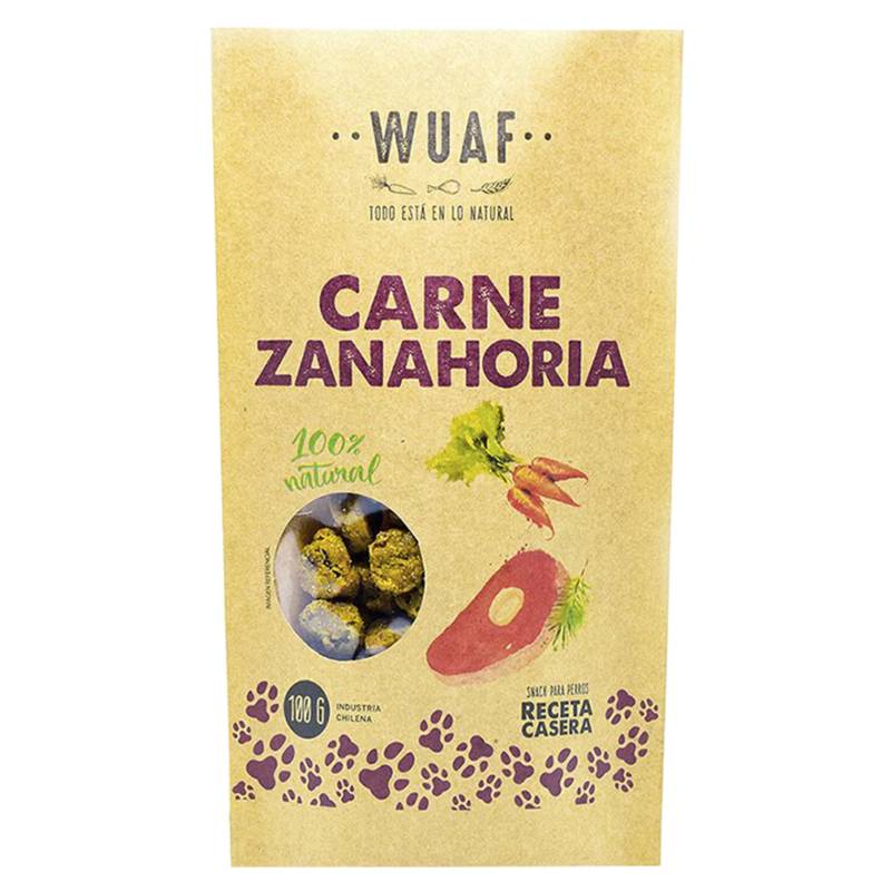 PET VIBES - Snack Wuaf Carne - Zanahoria
