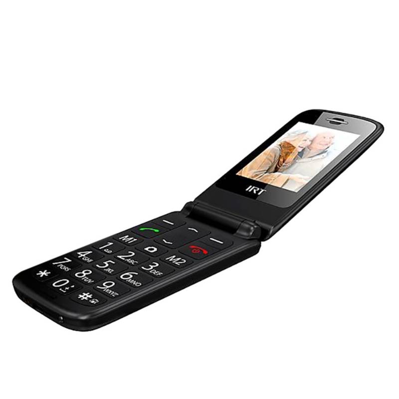 IRT - Celular IRT Senior Phone Clamshell Docking Rojo.